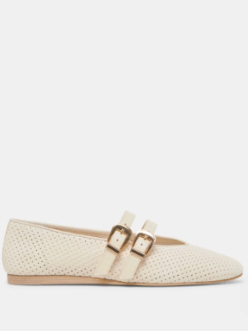 Dolce Vita Baylee Bone Perforated Suede Flats